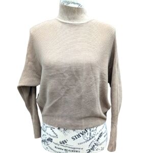 Philosophy dolman sleeve beige mock neck sweater size S